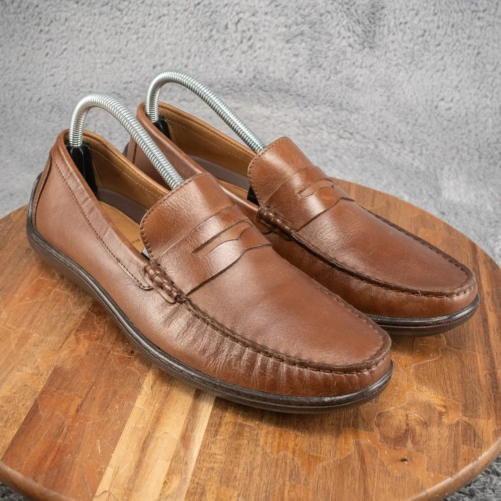 157970 NICHOLS PENNY MEN'S SHOES 8.5 M‎ TAN JOHNSTON MURPHY